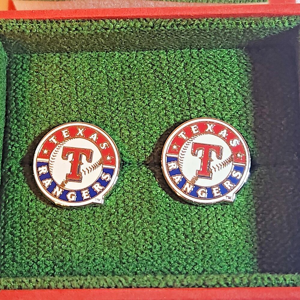 Texas Rangers MLB Cufflinks Cufflinks Inc Enamel Silver Tone w/ Box